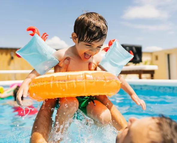 Child in pool